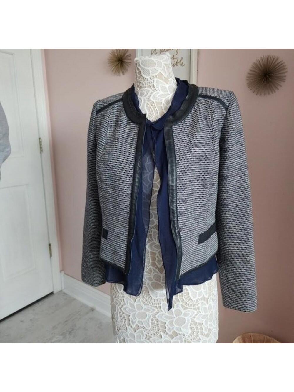 LNNW ETCETERA unique beautiful blazer detail is unreal 6 black navy